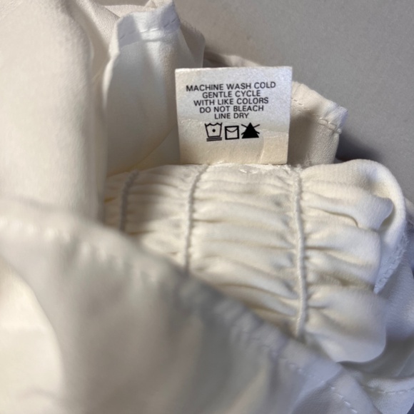 KRISA White Smocked L/S Mini Dress Bridal Shower Size S NWT Sold on Revolve - Picture 11 of 11